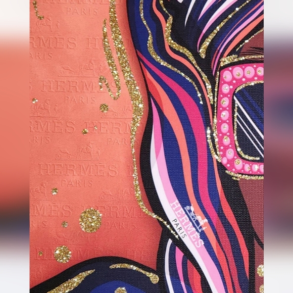 Oliver Gal Lux Glitter Embellishment H  Logo Wall Art Decor multicolor - Picture 5 of 8